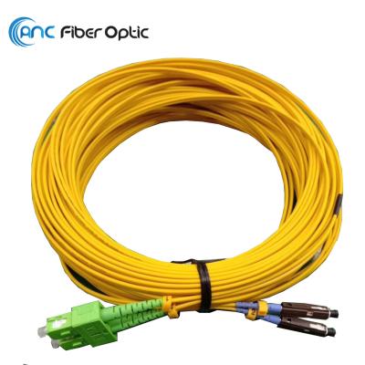 China NTT JIS del cordón de remiendo de la fibra óptica del duplex SC/APC G652D del SM obediente en venta