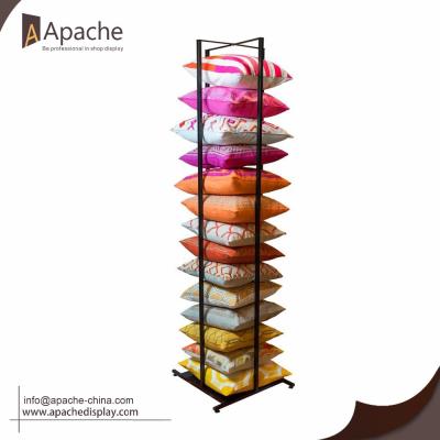Chine Support d'affichage d'oreiller en métal de présentoirs en métal de magasin de détail avec des roulettes à vendre