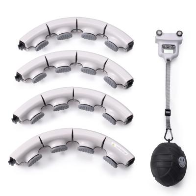 China Durable 16 Knot Gray Wholesale Weight Loss Smart Polynesian Dance Hoops Counter Lightweight Smart Weighted Polynesian Dance Hoops For Adults for sale