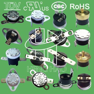 Chine Type normalement fermé/ouvert UL TUV CQC kc de commutateur thermique de la température de thermostat bimétallique de KSD de contact de 250V 10-16A 0-250C à vendre