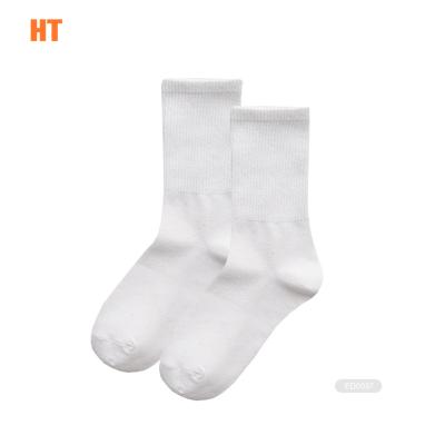 China HT-I-E0143 QUICK DRY white men's socks china 100 polyester unisex socks for sale