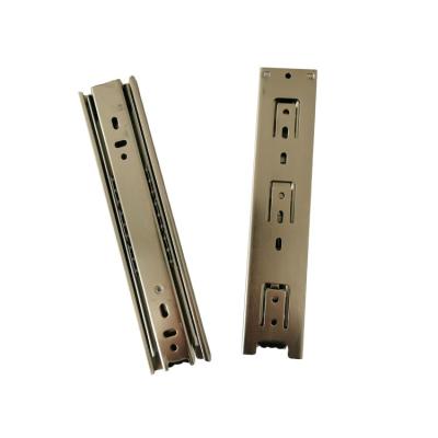 China Drawer Slide JINRUDA Stainless Steel Extension Ball Bearing Soft Narrow 3 Fold Slide Full For Cabinet Accessories Drawer Rail for sale
