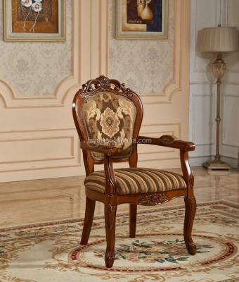 China French Living Room Luxury Curved Back Vintage Solid Wood Dining Chair (Height) Adjustable for sale