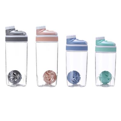 China Wholesale High Quality Viable 550ml 700ml Plastic Gym Sports Protein Powder Drinking Mixer Shaker Water Bottle for sale