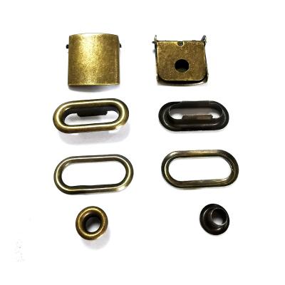 China 20mm (4PCS=1set) Width Fine Tooth Nickel Free Metal Buckles Strap Rope Clip Clothing Iron Clips Belt Ponytail Buckle Oval Eyelet for sale