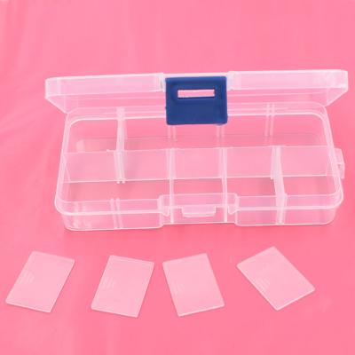 China Other 10/15 Adjustable Plastic Eyelets Storage Compartment Buttons Earring Jewelry Storage Box Bin Case Container for sale