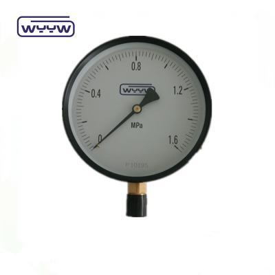 Cina Fabbrica Y-150 manometro di prova del gas naturale 6 pollici analogico 150mm 0-1MPa 0-150psi manometro di azoto in vendita