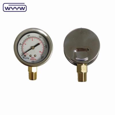 중국 산업 기압기 YN52mm 수압 오일 프레스 압력 측정기 52mm 1/4NPT 판매용