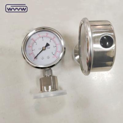 China Direct Bottom Or Back Mounting Type Diaphragm Pressure Gauge With Bottom Connection for sale
