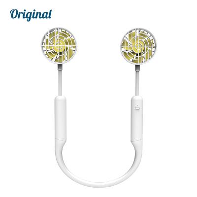 China Shenzhen Factory Simple Design Neck Fan HQM Portable Hanging Neck Fan Portable Hanging Neck Fan for sale