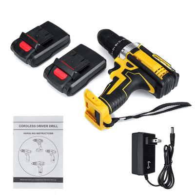 China 21V Angle Grinder Cordless Electric Wrench Impact Drill and Screwdriver Construction Brushless Bit Set Impact Drill Machine Kit for sale