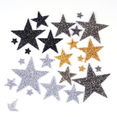 China Flatback Hot Sale Crystal Star Patch Rhinestone star Sparkly Star Patch for Clothing for sale