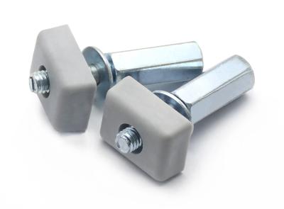 China M6 Hexagon Prism Bolt And PA Rectangle Nut For Elevator Car Wall for sale