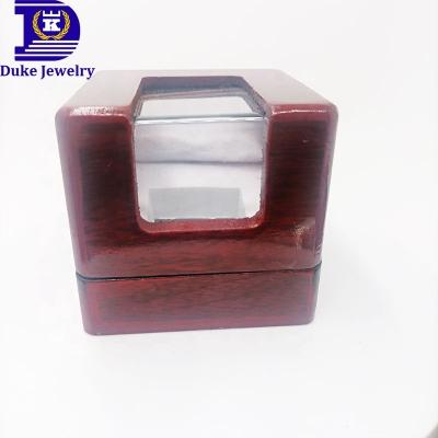 China DUKE Luxury Packing Jewelry Packaging High End Wooden Boxes With Glass Top for sale