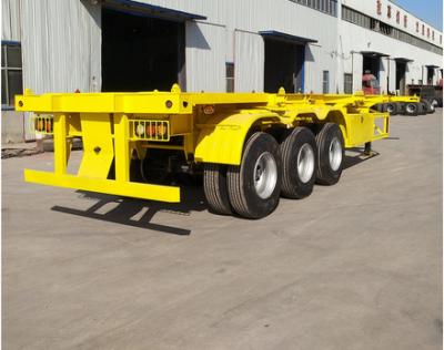 China Del acero segundo de la mano semi de los remolques del cuello de cisne del esqueleto transporte plano del remolque semi en venta