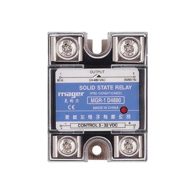 China MGR-1 D4880 Sealed DC Control Single Phase Solid State Relay Accessories SSR 80A Smart Home AC Load Voltage 24-480V for sale