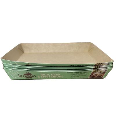 China Disposable Cardboard Paper Food Hamburger Box Disposable Custom Paper Container for sale
