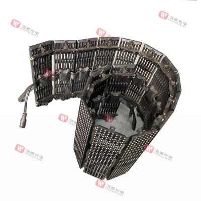 中国 細い導かれたカーテン折り畳み式P10屋外の透明なLED表示 販売のため