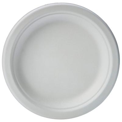 China Customize Logo 10 Inch Round Sugarcane Pulp Plate Paper Party Plate Compostable 100% Disposable Biodegradable Plates for sale