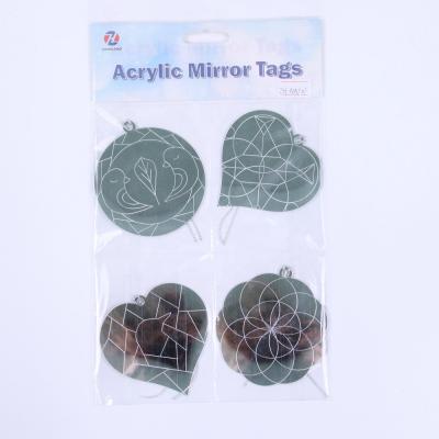China Self-adhesive Self-adhesive Acrylic Mirror Stickers Shape Mirror Stickers Christmas Gift Decorative Wall Sticker for sale