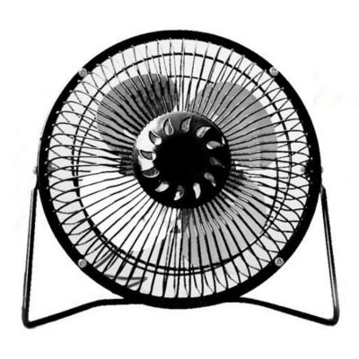 China New 8 Inch Metal Mini Silent USB Fan 360 Degree Rotating Small Iron Fan Desktop Computer Electric Fan for sale