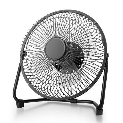 China Small Metal Fan Student Office Home Desktop Mute Electric Fan Strong Wind Mini USB Charging Air Cooling Desk Fan for sale