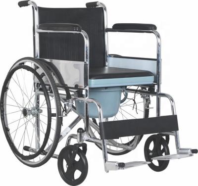 China Convenient Disabled Disabled Durable Aluminum Fixed Chest Of Drawers Folding Manual Wheelchair for sale