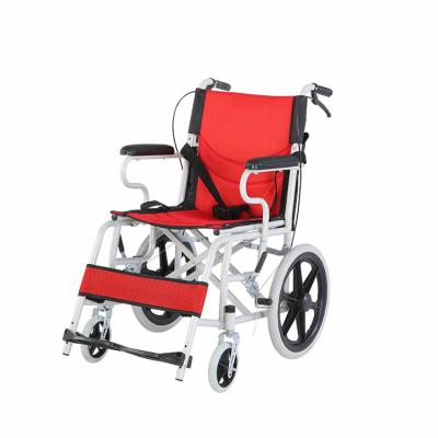 China ABS Material Armrest Lightweight Multiple Color Non-slip Carbon Steel Medical Manual Wheelchair for sale
