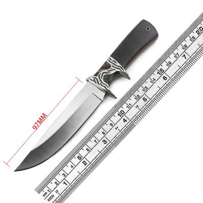 China Non-variable Handle Wholesale Straight Outdoor Wooden Saber Self-defense Knife Survival Wilderness Knives Portable Sharp Knife for sale