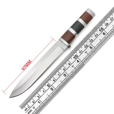 China Hot-selling Non-variable color handle long blade multifunctional knife hunting knife wooden fixed straight outdoor knife shipping for sale