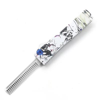China Mini Otf Portable Custom Metal Aluminum Stainless Steel Handle Color Cnc Mini Pattern Folding Knife Pocket Otf for sale