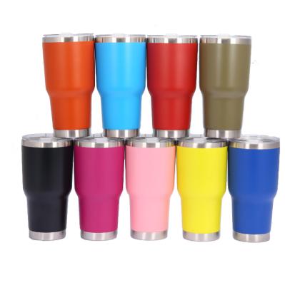 China Business Drinkware Vacuum Flask 30oz Curved Insulated Tumbler Stainless Steel Vacuum Curved Stainless Steel Tumbler With Lid for sale