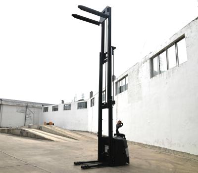 China Walkie Electric Stacker Forklift 3000mm Height Stand Up Adjustable Cab Location electric pallet stacker forklift for sale