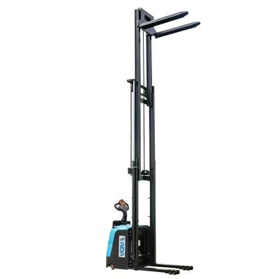 China Motorized Electric Stacker Lift 5500mm Hight PLC Control Automatic electric reach stacker for sale