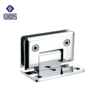 China Modern Square 304 Stainless Steel Bathroom Enclosure Mirror 90 Degree Bathroom Glass Clamp for sale
