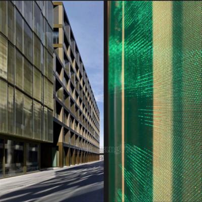 Chine Façade colorée en verre feuilleté de tissu de maille en métal à vendre