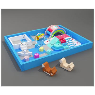 China Kinderen Soft Play Ball Pit Een complete set Soft Play Rainbow Bridge Soft Play apparatuur Te koop