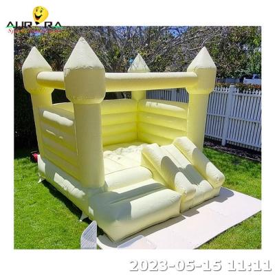 中国 商用 ブーンズハウス 膨張式 黄色 スライド付き 幼児向け ソフトプレイパーティー 販売のため