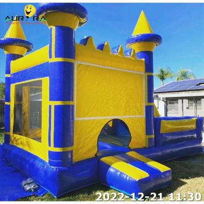 China Casa de salto inflável Salto de salto Cor azul Slide combinado personalizado à venda