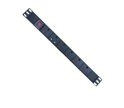 China Industrial Server Rack Power Socket , Universal Socket Tool 6 Way UK Type for sale