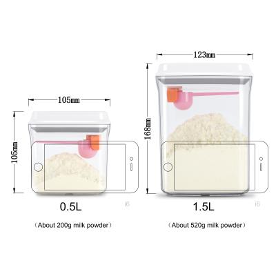 China Amazon Ebay Hot Selling BPA Free Food Freshness Storage Foldable Foldable Airtight Clear Canisters 2 Pcs Set for sale