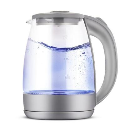 China 360 Degree Products Food Grade Borosilicate Electric Water Heater Safe Quick Low Rotation Boiling Water Kettle With Boil-dry Protection for sale