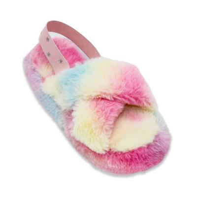 China Fashion Trend Cross Strap Tpr Soft Home Slippers Fuzzy Women for sale