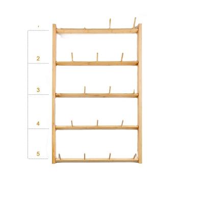 China Home Wall Mounted Casual Cup Holder Cup Holder Storage Hooks with 5 Tier Display Organizer for Coffee Mugs, Tea Mugs, Mason Jars for sale