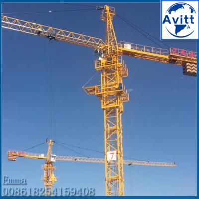 China Qtz63 5510 Topkit Tower Crane Specification 55M Working Jib Length 6tons Load for sale