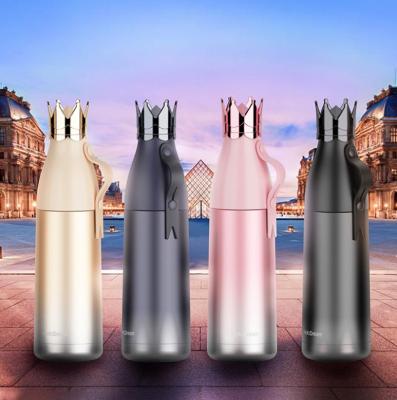 China Crown Thermos Bottle Water Bottle Stainless Steel Viable Vacuum Flask Insulated Princess Gift for sale