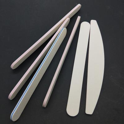 China Nail Forming Polishing Straight Square Diamond 100 Grit Professional White Half Moon Nail File for sale