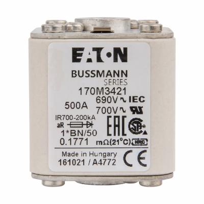 China Industrial Control In Shipping 500A 690V 170M3421 Bussmann 170M Series Fuse High Speed Square Body Fast Fuse for sale