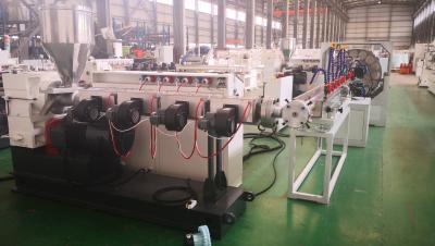 China 10-38mm PVC Fiber Reinforced Hose Machine Two Layers Soft Pvc & One Layer Fiber for sale