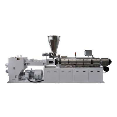 중국 플라스틱 재생 압출기 기계/쌍둥이 나사 PVC 압출기 기계 산출 700kg/H PS107/28 판매용